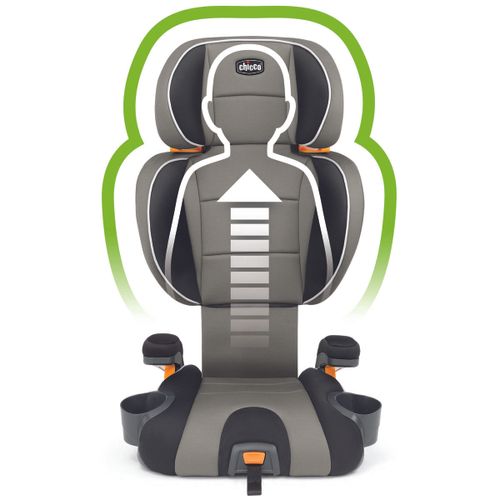 בוסטר קידפיט קלירטקס פלוס Kidfit Cleartex Plus עם ריפוד נטול כימיכלים, איזופיקס ומתקני כוס גמישים - אפור Drift