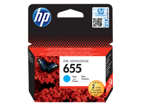 מחסנית דיו HP 655 Cyan Ink Cartridge