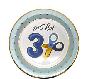 צלחות נייר גדולות מסיבת חלאקה
