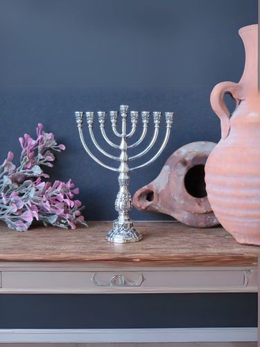 מיניאטורה חנוכיה מכסף