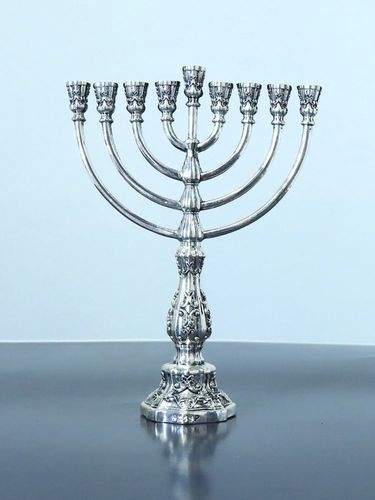 מיניאטורה חנוכיה מכסף