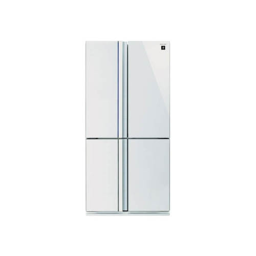מקרר 4 דלתות 611 ליטר דגם SJ8942WH SHARP בצבע זכוכית לבנה