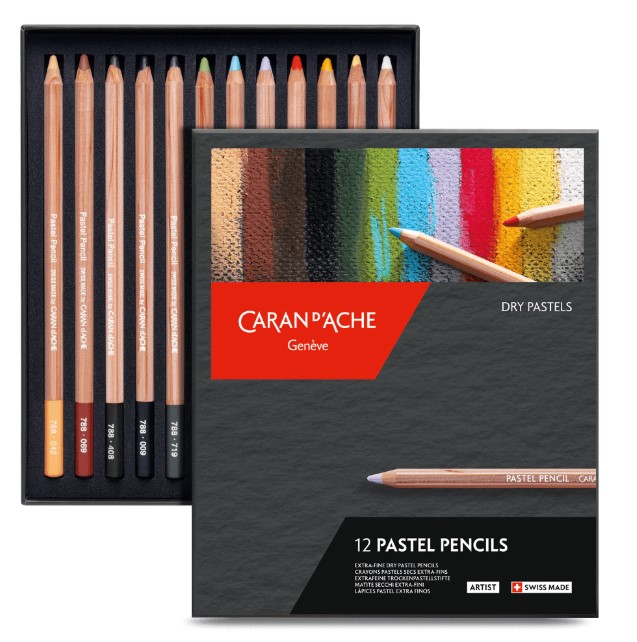 סט של 12 עפרונות גיר  Pastel Pencils