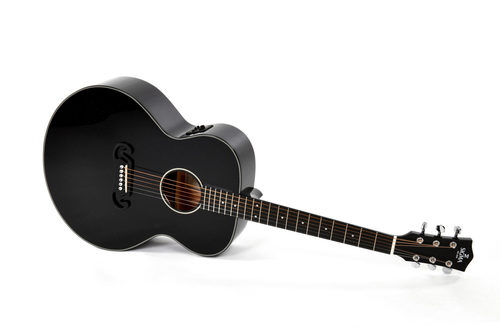גיטרה אקוסטית ג'מבו שחורה מוגברת SIGMA GJM-1E-MFBK