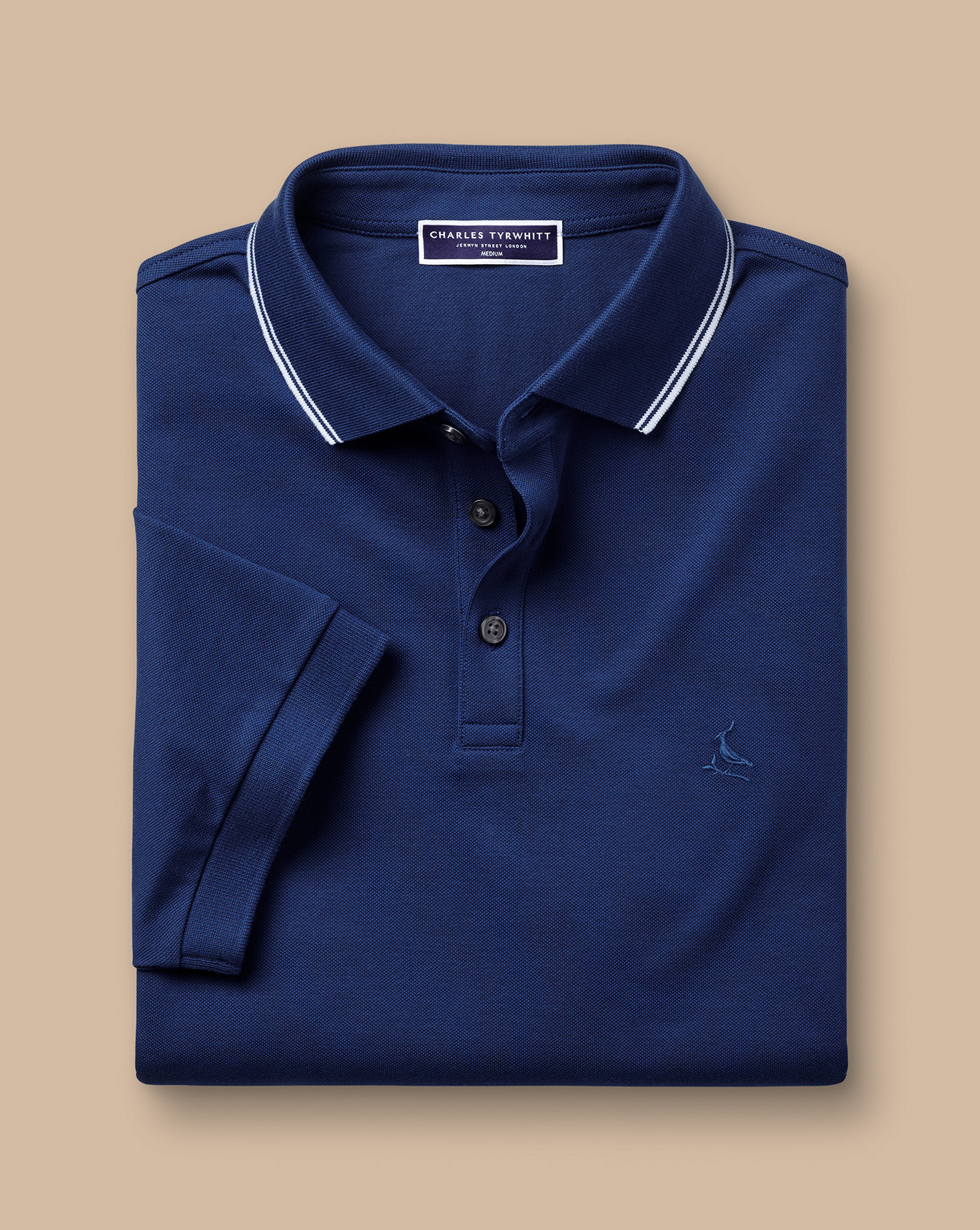 חולצת פולו -Tyrwhitt Pique Polo - Royal Blue
