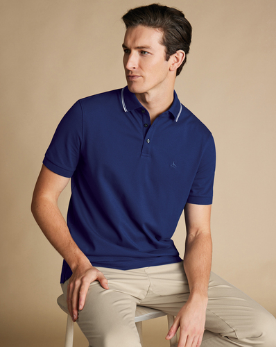 חולצת פולו -Tyrwhitt Pique Polo - Royal Blue