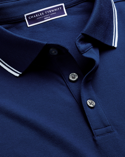 חולצת פולו -Tyrwhitt Pique Polo - Royal Blue