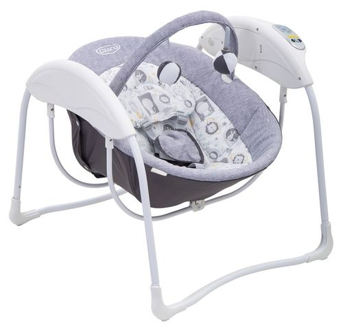 נדנדה חשמלית לתינוק עם 6 מהירויות וקשת צעצועים Glider Light - צבע Lionel