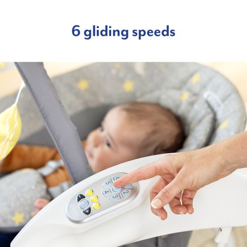 נדנדה חשמלית לתינוק עם 6 מהירויות וקשת צעצועים Glider Light - צבע Lionel