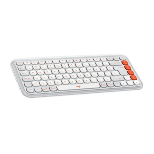  סט מקלדת ועכבר אלחוטיים בצבע אוף-וויט LOGITECH POP ICON COMBO 