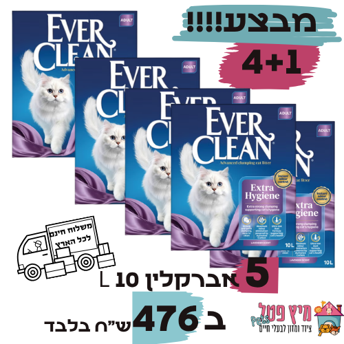 EVER CLEAN חול סגול לבנדר - חול לחתולים