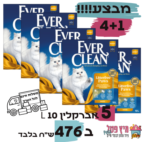 EVER CLEAN חול מתגבש צהוב - חול לחתולים
