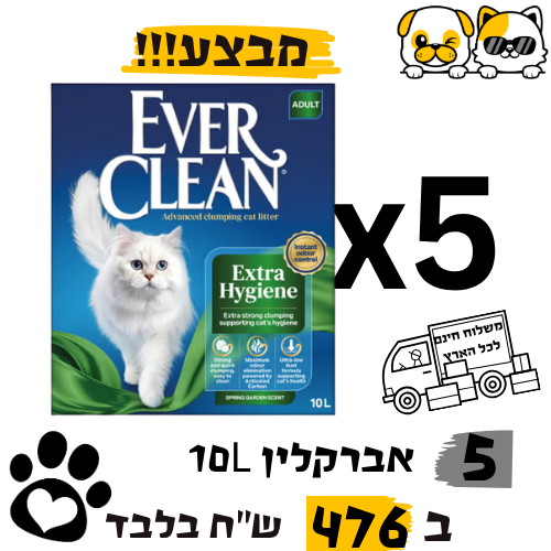 מבצע 5 יחידות חול אברקלין ירוק ספרינג 10L ב476 ש
