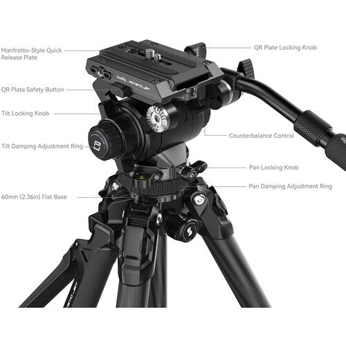 קיט חצובת וידאו מקצועית SmallRig x Potato Jet TRIBEX Carbon 
