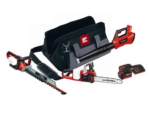 סט כלי גינון בראשלס 36V + שתי סוללות 4.0AH EINHELL