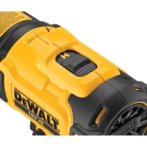 אקדח חום נטען DEWALT DCE530 18V XR עם שתי דרגות חום ופיות מתחלפות לעבודה מקצועית