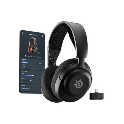 אוזניות גיימינג אלחוטיות דגם ARCTIS NOVA 5 STEELSERIES בצבע שחור