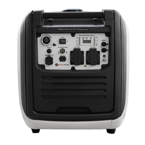 גנרטור אינוורטר היברידי בנזין וגז PowerForge 4000W