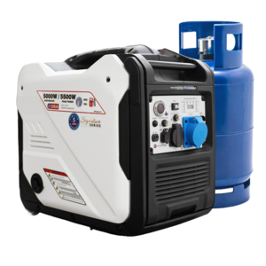 גנרטור אינוורטר היברידי בנזין וגז PowerForge 5500W