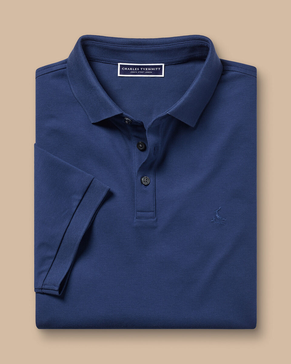 חולצת פולו -Tyrwhitt Pique Polo - Royal Blue