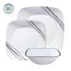 מערכת קורנינג 18 חלקים CORELLE® - Simple Sketch