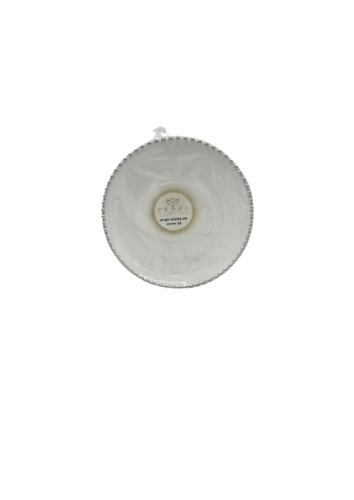 10 יחידות צלחת גדולה קוטר 26 דגם pearl בצבע לבן כסף