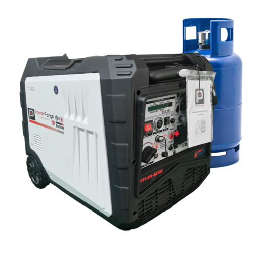 גנרטור אינוורטר היברידי בנזין וגז PowerForge 8000W