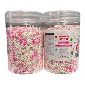 200 גרם סוכריות מיקס פנטזיה בגווני ורוד - לבן 