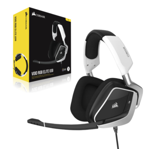 אוזניות גיימינג -CORSAIR VOID RGB ELITE USB 7.1 לבן