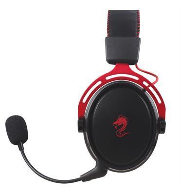 אזניות גיימינג אלחוטיות Dragon Titanium Pro Wireless Gaming Headset - צבע שחור/אדום