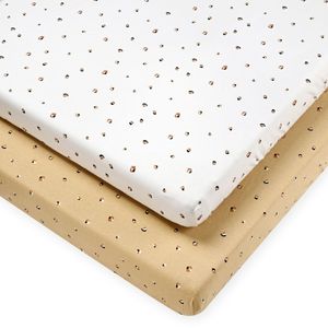 זוג סדינים ללול תינוק או מעבר 100% כותנה ג