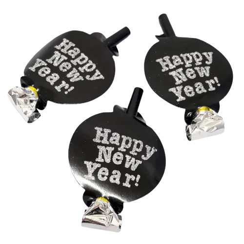 מארז 6 נשפנים happy new year כסף לסילבסטר