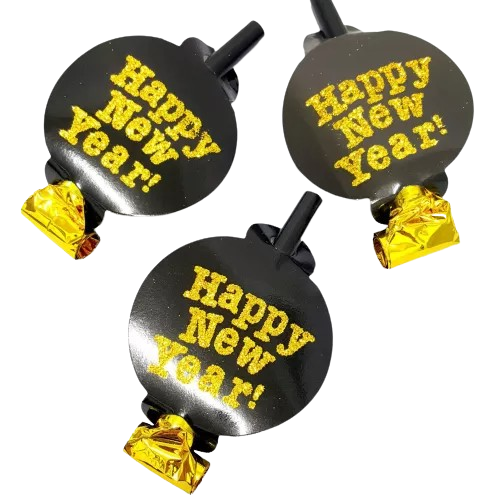 מארז 6 נשפנים happy new year זהב לסילבסטר