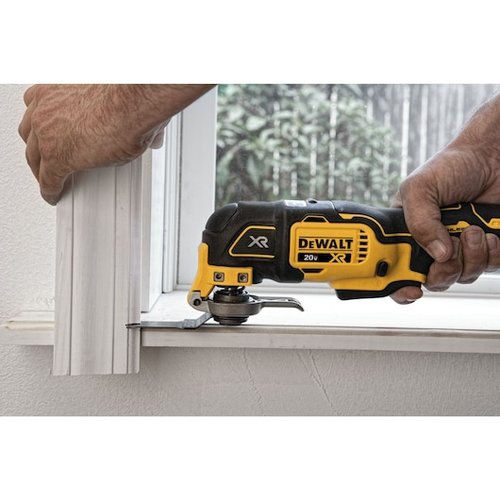 רב כלי DEWALT DCS356 20V נטען עם מנוע ללא פחמים, 3 מהירויות ומערכת Quick-Change להחלפת אביזרים מהירה