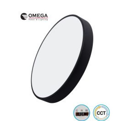 צמוד תקרה קוטר מטר שחור 120W VEGAS כפתור CCT Omega