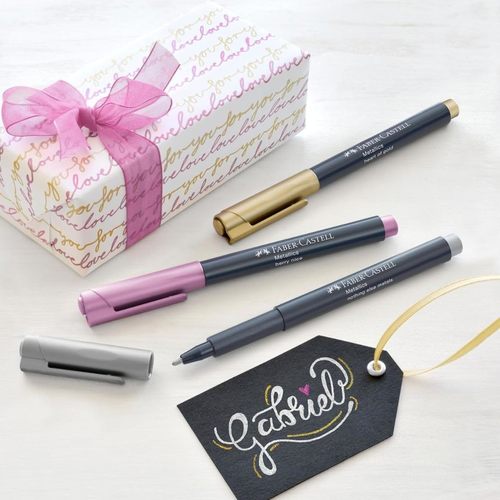 6 טושים מטאליים Metallics מבית FABER CASTELL