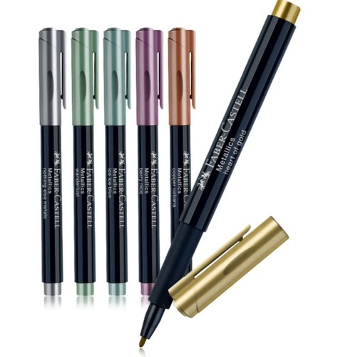 6 טושים מטאליים Metallics מבית FABER CASTELL