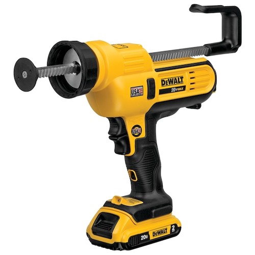 אקדח סיליקון DEWALT DCE580B 20V נטען עם מערכת אנטי-טפטוף, בקרת זרימה כפולה והחלפת מחסניות מהירה