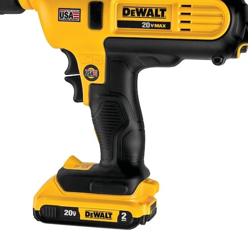 אקדח סיליקון DEWALT DCE580B 20V נטען עם מערכת אנטי-טפטוף, בקרת זרימה כפולה והחלפת מחסניות מהירה
