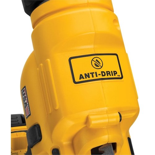 אקדח סיליקון DEWALT DCE580B 20V נטען עם מערכת אנטי-טפטוף, בקרת זרימה כפולה והחלפת מחסניות מהירה