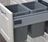 סט פחים למגירה 2X18 אפור UB400-18S