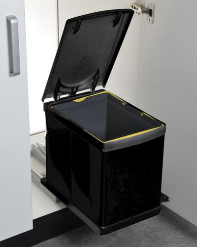 פח אשפ מרובע נשלף16L-21700שחור