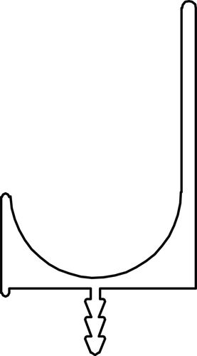 פרופיל ידית Lמטבח 2.9מ שחור