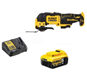 מולטיטול נטען בראשלס + סוללה 5 אמפר ומטען - DEWALT DCS356 20V XR