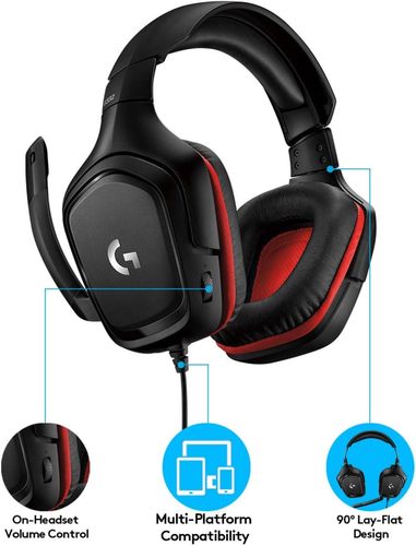 אוזניות גיימינג חוטיות לוג'יטק Logitech G332
