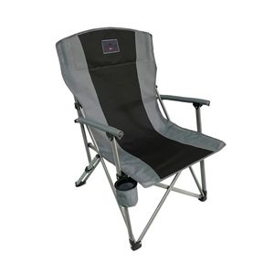 כיסא מתקפל לקמפינג דגם Siesta אפור שחור מבית NORD BLUE