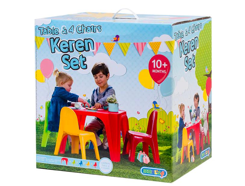 סט שולחן ילדים + 4 כסאות STARPLAST