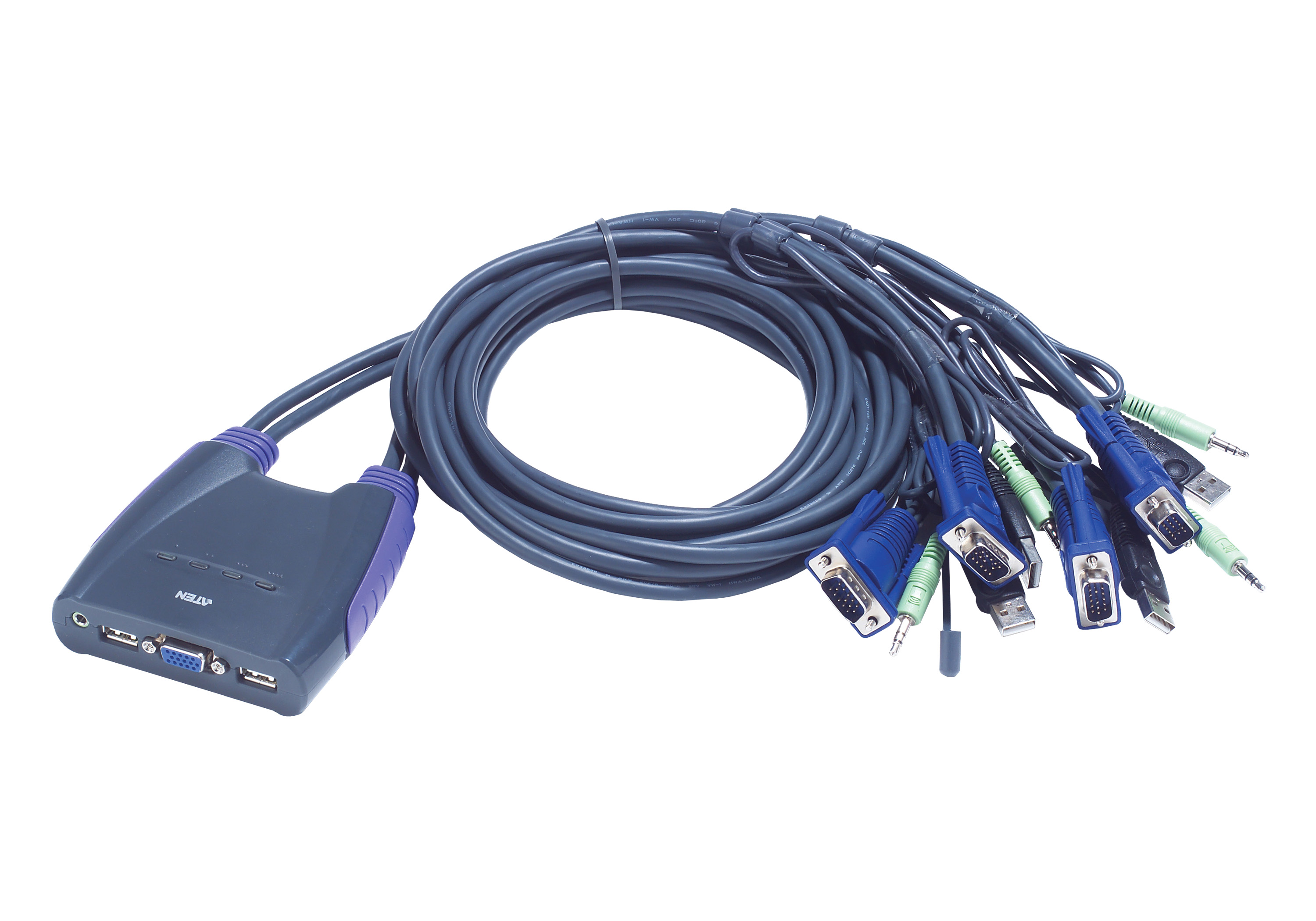 ממתג ATEN CS64US 4Port USB VGA/Audio Cable KVM