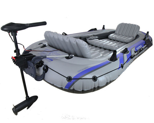סירה מתנפחת +מתקן למנוע +מנוע חשמלי חזק 40LB ל- 5 אנשים EXCURSION כולל משוטים ומשאבה INTEX 68325