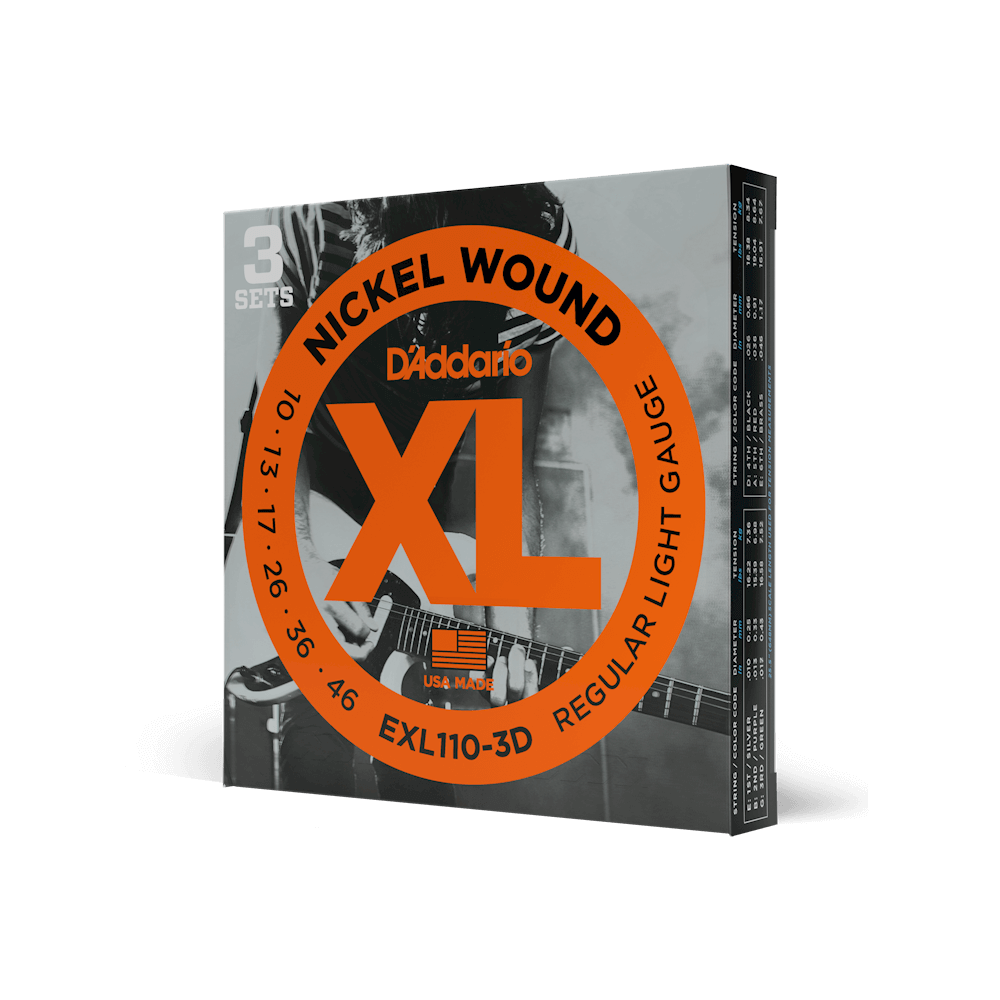מארז 3 סט מיתרים לחשמלית DaDario EXL110 10-46